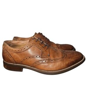 Florsheim Mens Leather Wingtip Oxford Dress Shoes Brown Size 8.5  Brogue Core